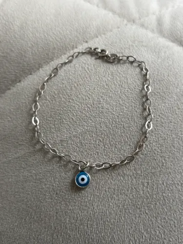 Pulseira prata olho grego