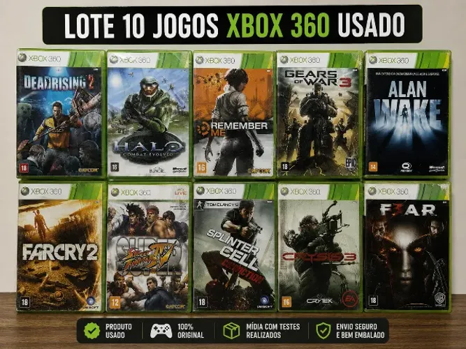 Lote 10 Jogos Xbox 360 (Original Mídia Física)