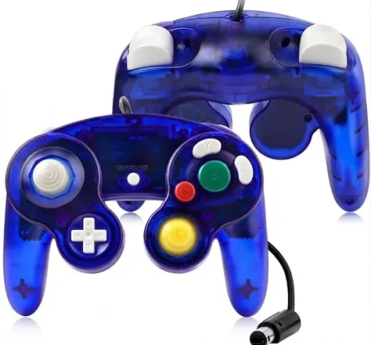2 controle GameCube Clássico c/ motor de vibração duplo (p / Nintendo® Wii e GameCube)