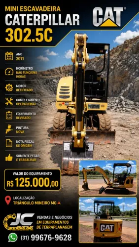 Mini escavadeira Caterpillar 302.5C