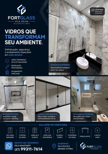 Vidraçaria / Instalação Box / Fechamento de Pia