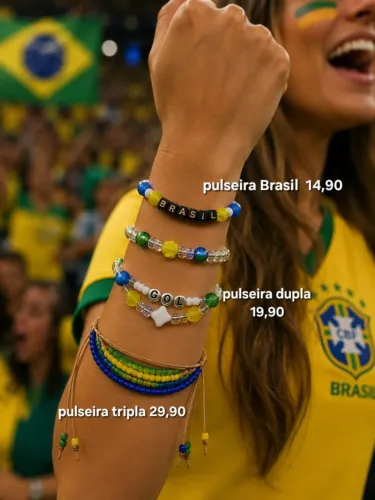 Acessórios do Brasil na copa