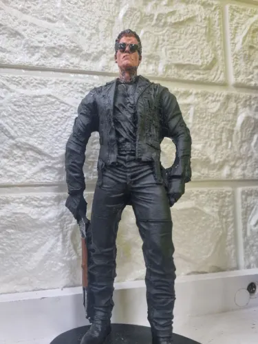 Boneco Resina Colecionador 20cm O Exterminador do Futuro Arnold Schwarzenegger