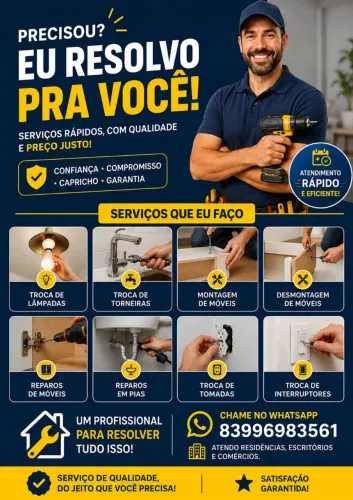Encanador/ eletricista/ montador de moveis