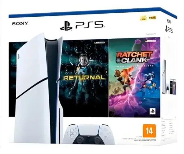 Ps5 Midia Física com 2 jogos + 1 controle Pouquissimo usado com nota fiscal.