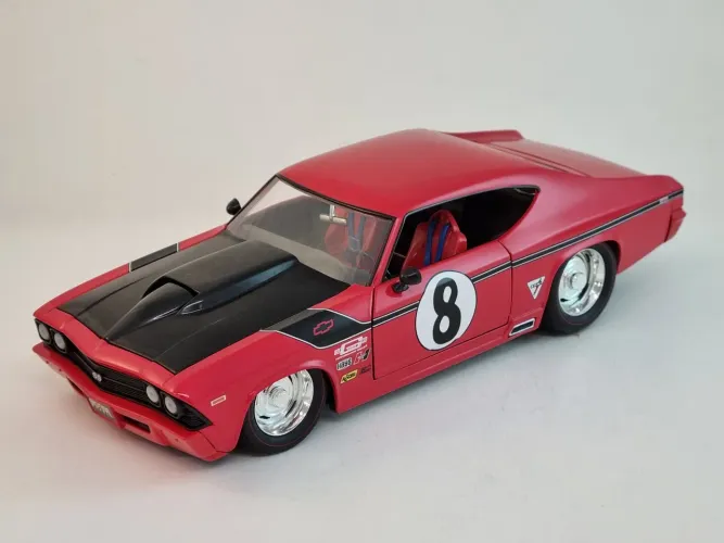 1969 Chevrolet Chevelle SS miniatura 1:18 JadaToys série Big Time Muscle fora de catálogo