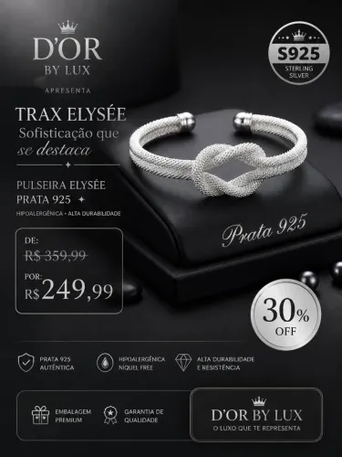 Pulseira trax Elysée prata 925