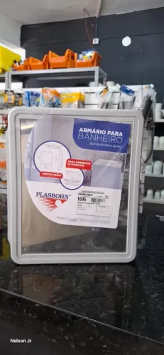 ARMARIO DE BANHEIRO CINZA