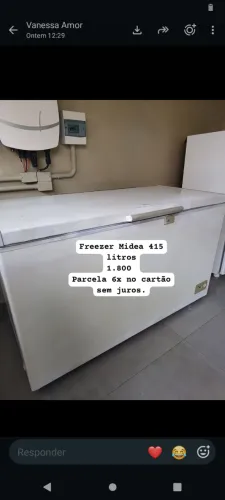 Freezer Midea Horizontal 1 Porta Branca 415L 110V RCFA41