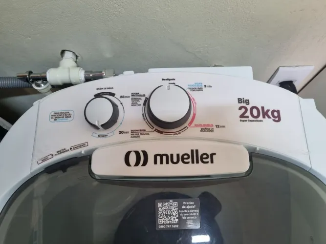 Tanquinho Máquina de Lavar Roupas Mueller Big 20 Kg, Branco - 220 Volts