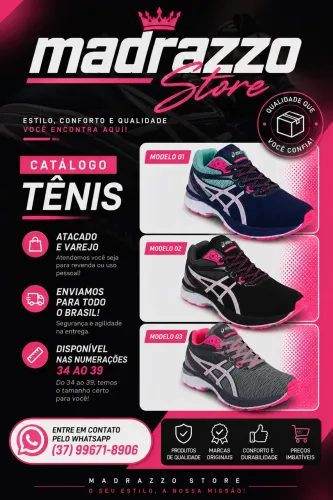Tênis feminino academia caminhada