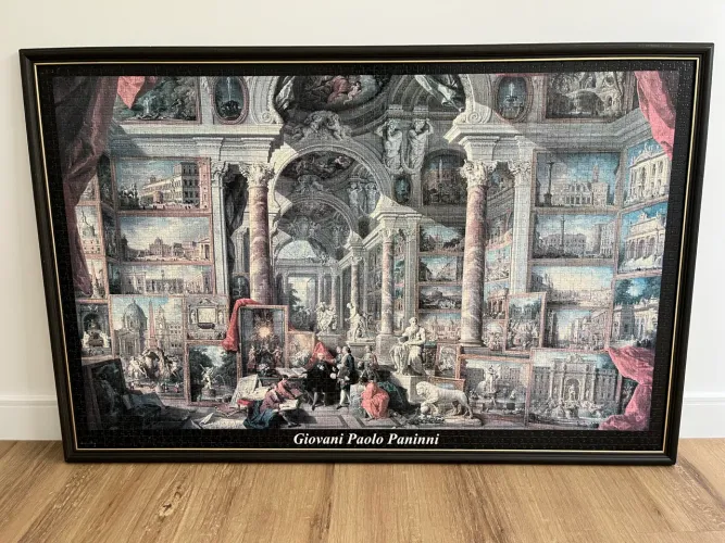 Quadro Giovani Paolo Paninni puzzle quebra-cabeça 1000 peças montado e emoldurado 