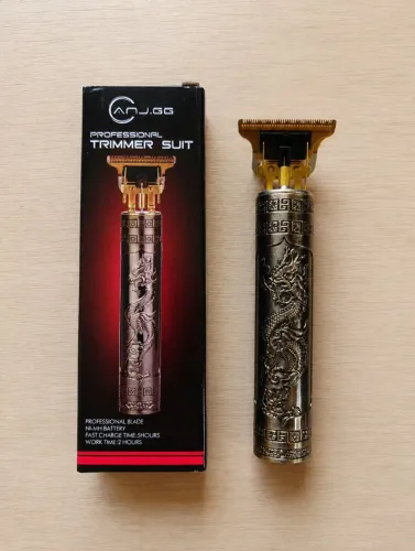 Máquina de Cortar Cabelo Dragão Dourada Sem Fio - Profissional