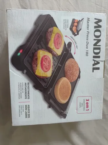 Sanduicheira, Grill e Torradeira Master Press Duo 180 Mondial