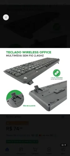 Teclado computador para jogo WhatsApp *