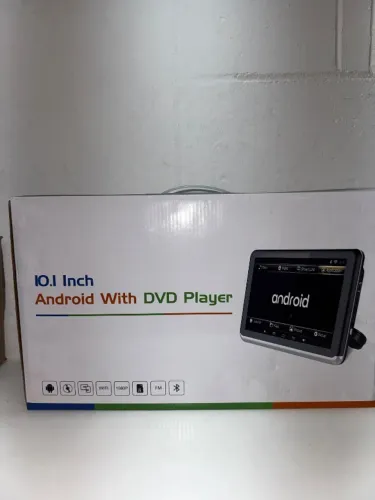 Tela Automotiva 10.1" Android com DVD Player - Central Multimídia Portátil Full HD, WiFi e