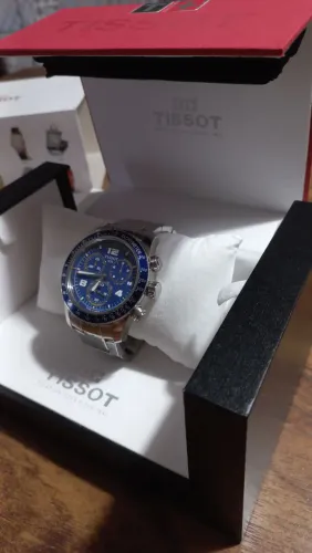 RELÓGIO TISSOT (V8)*CRONÓGRAFO*MOSTRADOR AZUL 