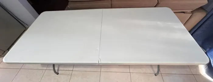 Mesa Dobrável Vira Maleta Com Alça Portátil 1,80m Camping