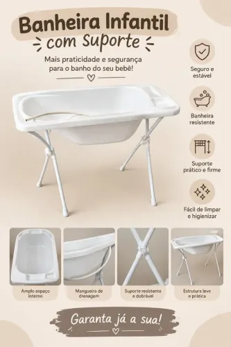 Banheira com suporte