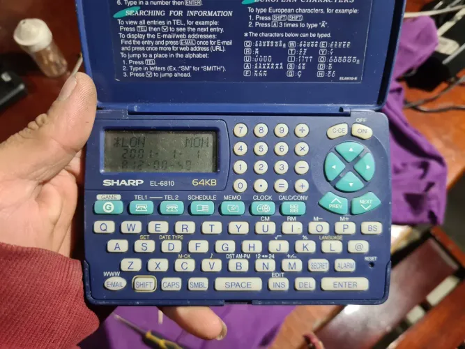Agenda eletronica sharp