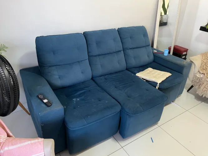 Sofá 3 lugares retrátil