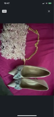 Conjunto sapato 36 e bolsa