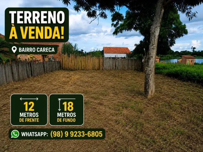TERRENO A VENDA NO BAIRRO CARECA VIANA-MA