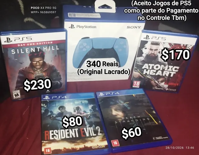 Vendo e Troco Jogos de PS5 e Controle de Original Lacrado (Leia o Anúncio)