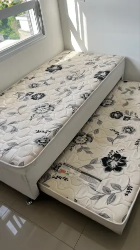 Cama solteiro box com auxiliar