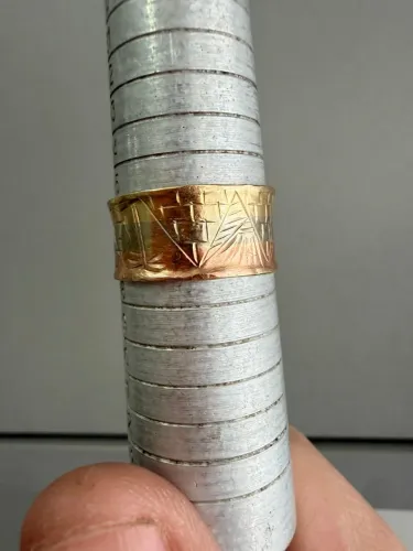 Anel Escrava 3Ouros de ouro 2.79g 18k procedência garantia eterna