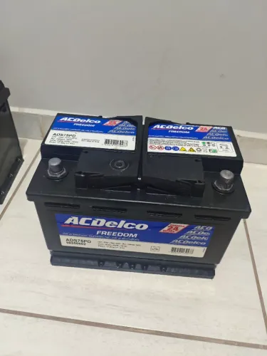 Bateria 75 amperes Acdelco semi nova com garantia Valor a base de troca