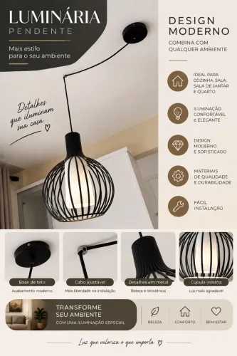 Luminária pendente