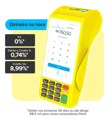 Maquininha Point Pro 3 Mercado Pago, nova na caixa lacrada