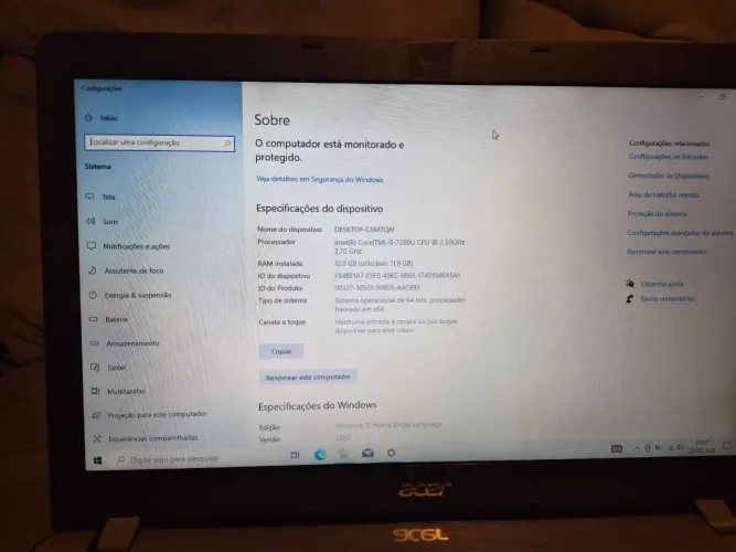 Notebook Acer Ispire F5-573