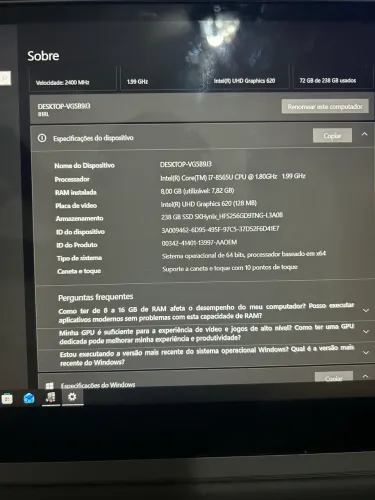Lenovo I7-8565U