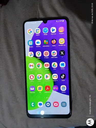 Smartphone Samsung A22 usado 128gb sem carregador Android 12 