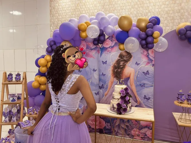 Vestido para Debutante lilás usado so uma vez 