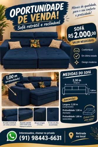 Vende- se Sofá retrátil