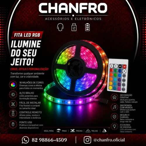 Fita luz de led rgb