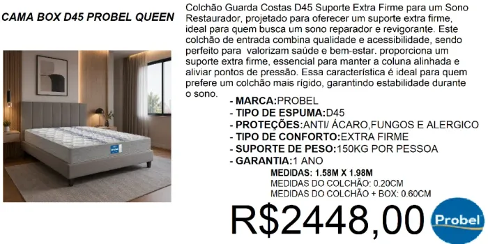 Colchão + box - queen - compre hoje e receba em até 72 horas 
