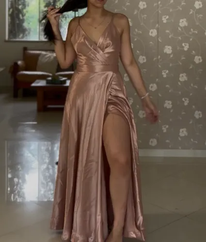 Vestido de festa rosa