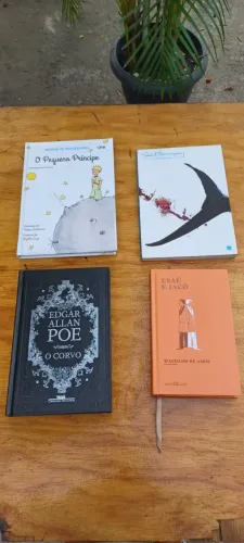 Combo 4 Livros Clássicos - Edgar Allan Poe, Machado De Assis E Mais