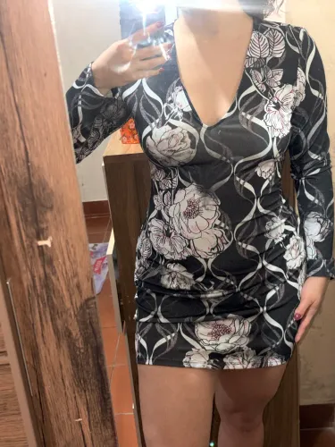Vestido Curto Damyller Manga Longa Estampado