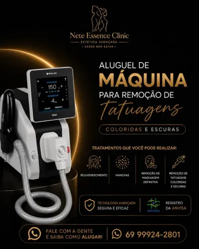 Aluguel de Máquina de Remoção de Tatuagem (Registro Anvisa)