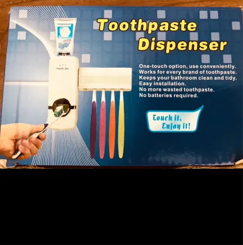 Dispensador de creme dental com suporte escovas