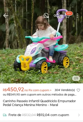 Quadriciclo infantil Morel