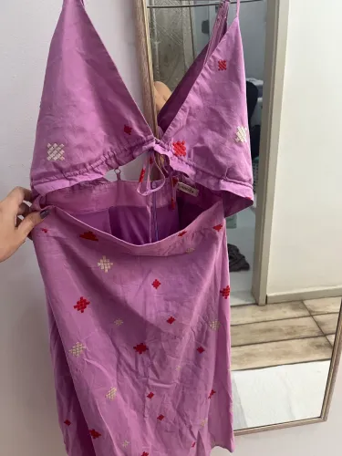 Vestido Rosa Mídi 