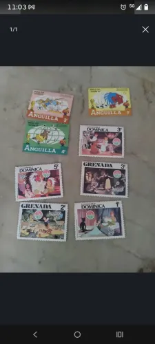 Selos antigos Disney 1980