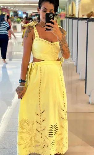 Vestido Farm Bordado Floral Veraneio