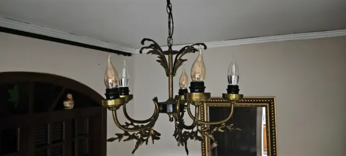 Lustre bronze 5 bocais